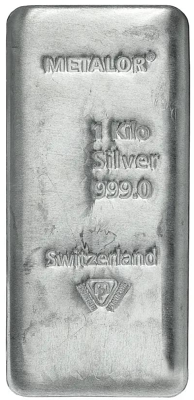 1kg Metalor Silver Cast Bar
