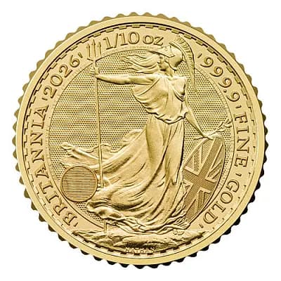2026 Britannia 1/10oz Gold Bullion Coin