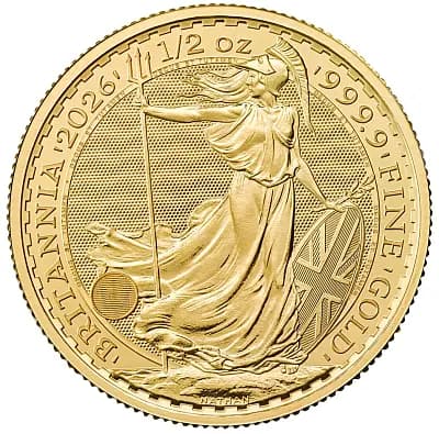 2026 Britannia 1/2oz Gold Bullion Coin
